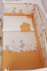 Детский постельный комплект 7 эл. Twins Comfort New 4051-C-121, Горошки оранжевые